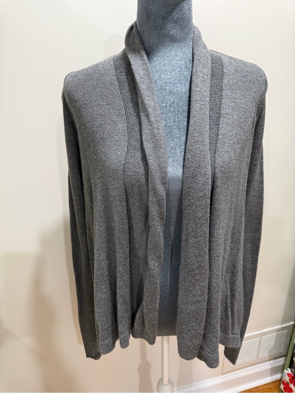 Express Gray Open-Front Women's Cardigan